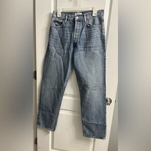 Agolde Women's Blue Straight Leg Jeans